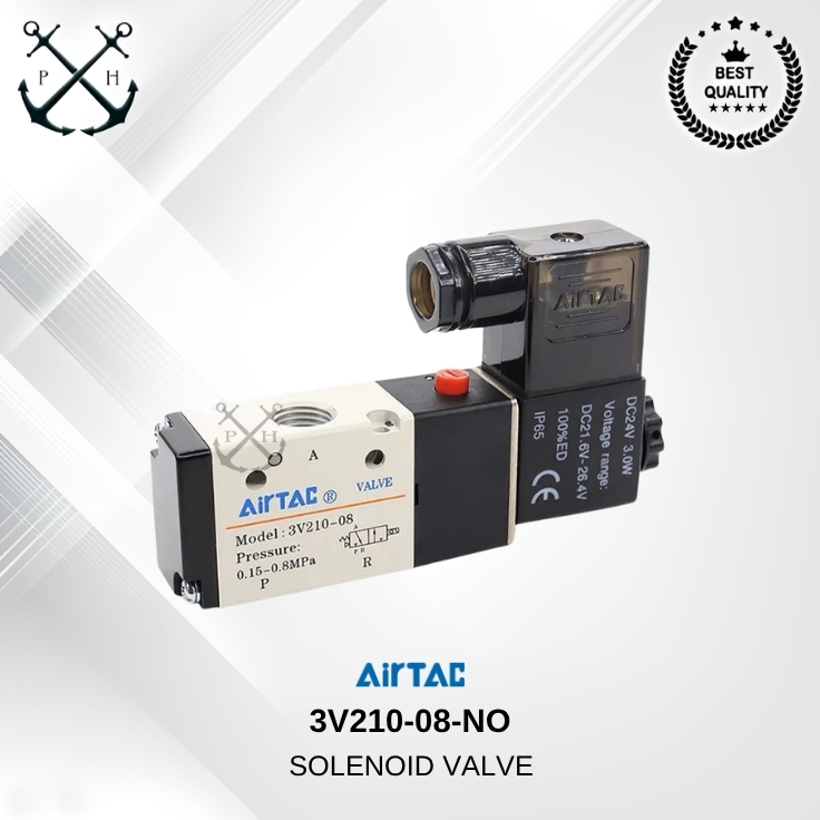 SOLENOID VALVE NORMALLY OPEN AIRTAC 3V210-08