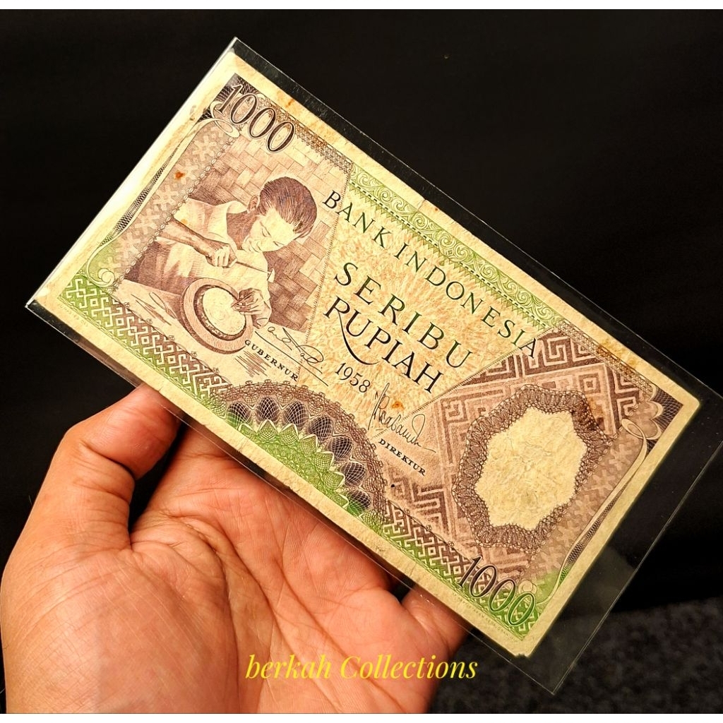 uang 1000 rupiah seri pekerja 1958