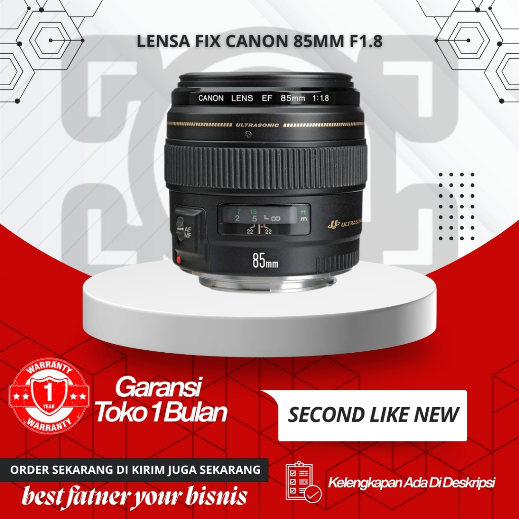 lensa fix canon 85mm f1.8 murah