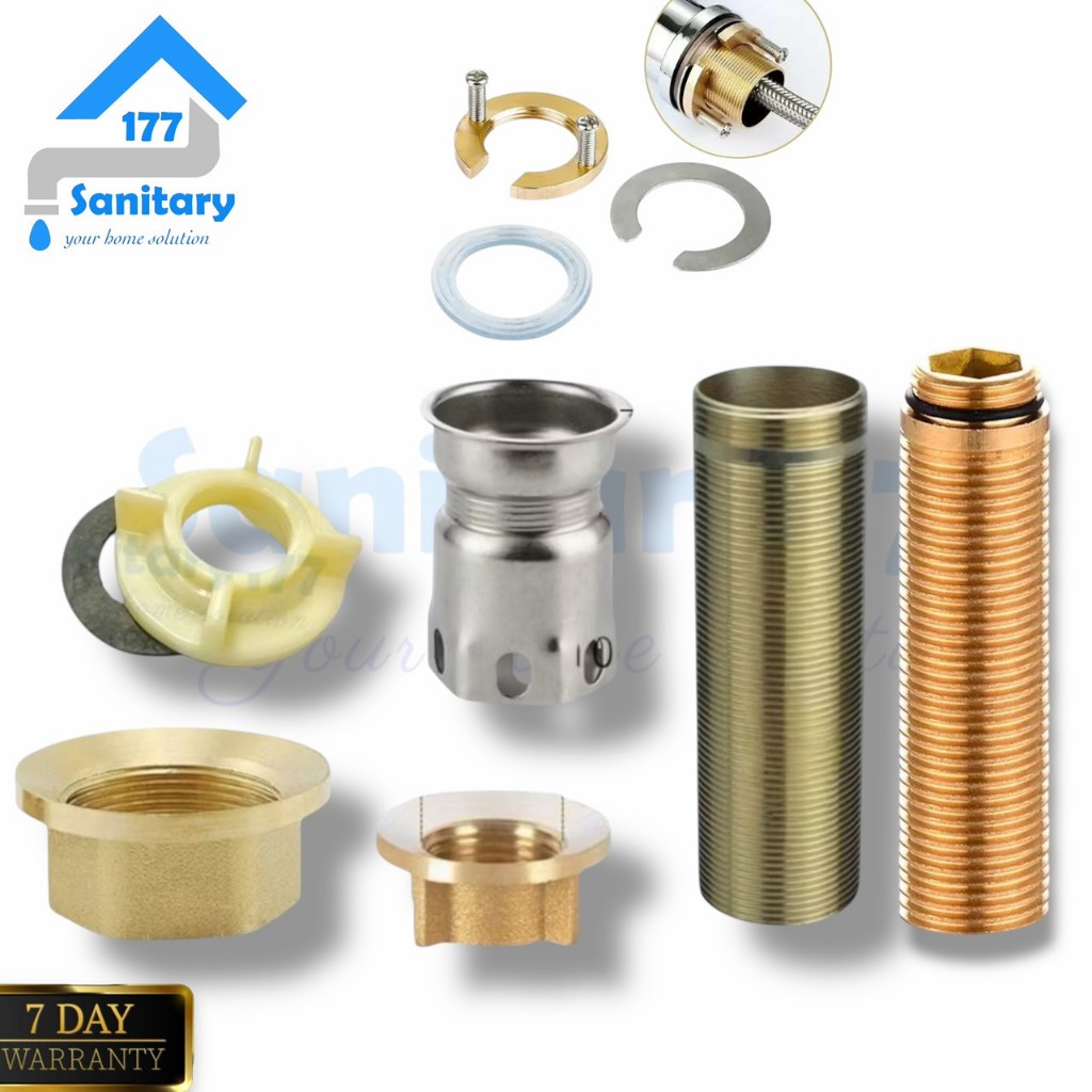 Variasi Sambungan Drat Kunci bawah Kran WASTAFEL NP2 np32-Sambungan ring 1inci  1/2 inci Spare part 