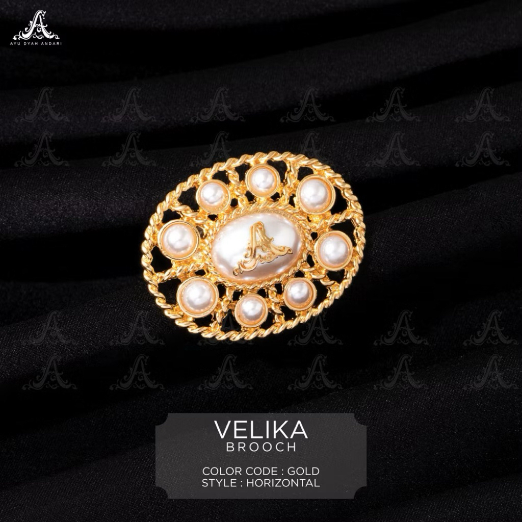 PRELOVED VELIKA BROOCH HORIZONTAL AYU DYAH ANDARI - GOLD