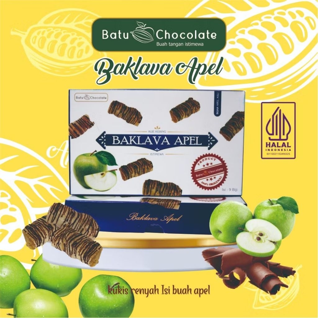 Baklava Apel Pastry Batu Chocolate Per Box