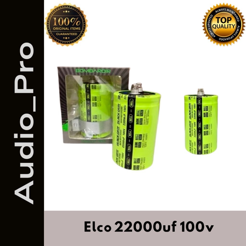 Kapasitor Elco Bombardir Black Gate 22000uf 100v Original Elco Kapasitor Bombardir
