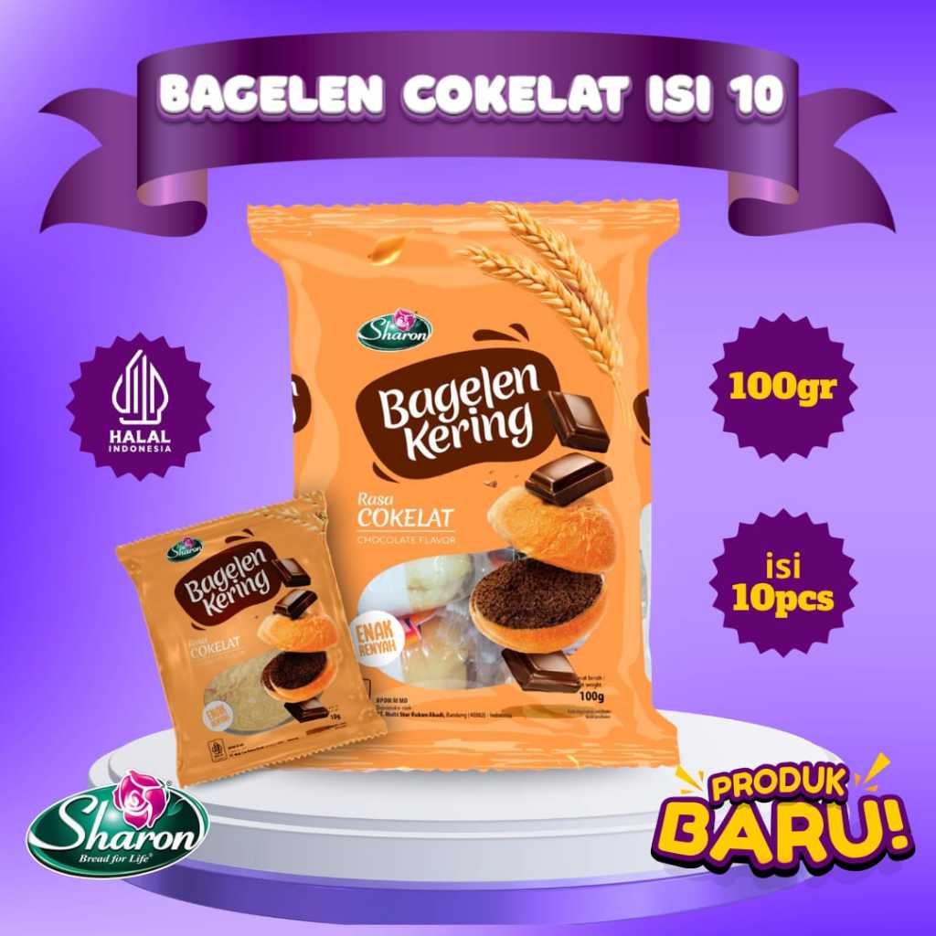 Sharon Bakery Bagelen Cokelat isi 10 pcs 100 gr