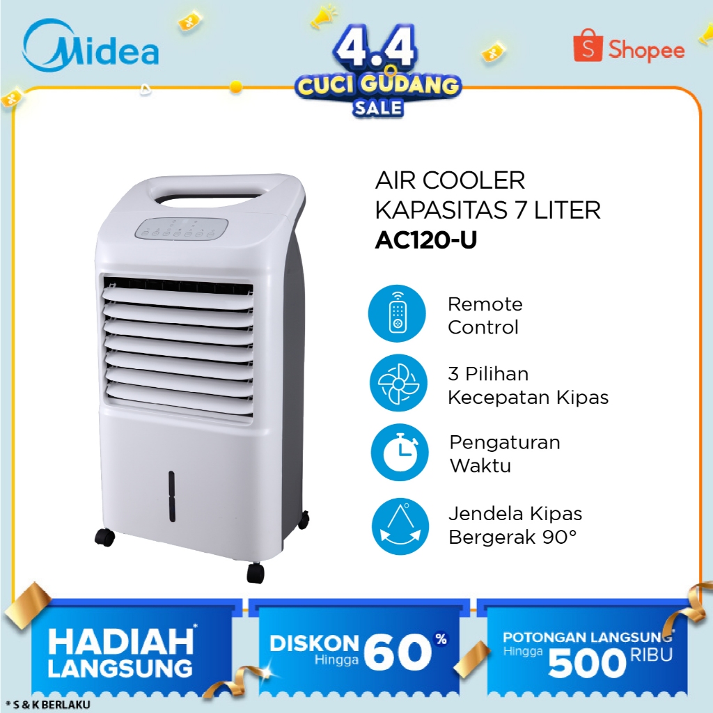 Midea AC120-U Air Cooler 7L - Pendingin Udara Portabel