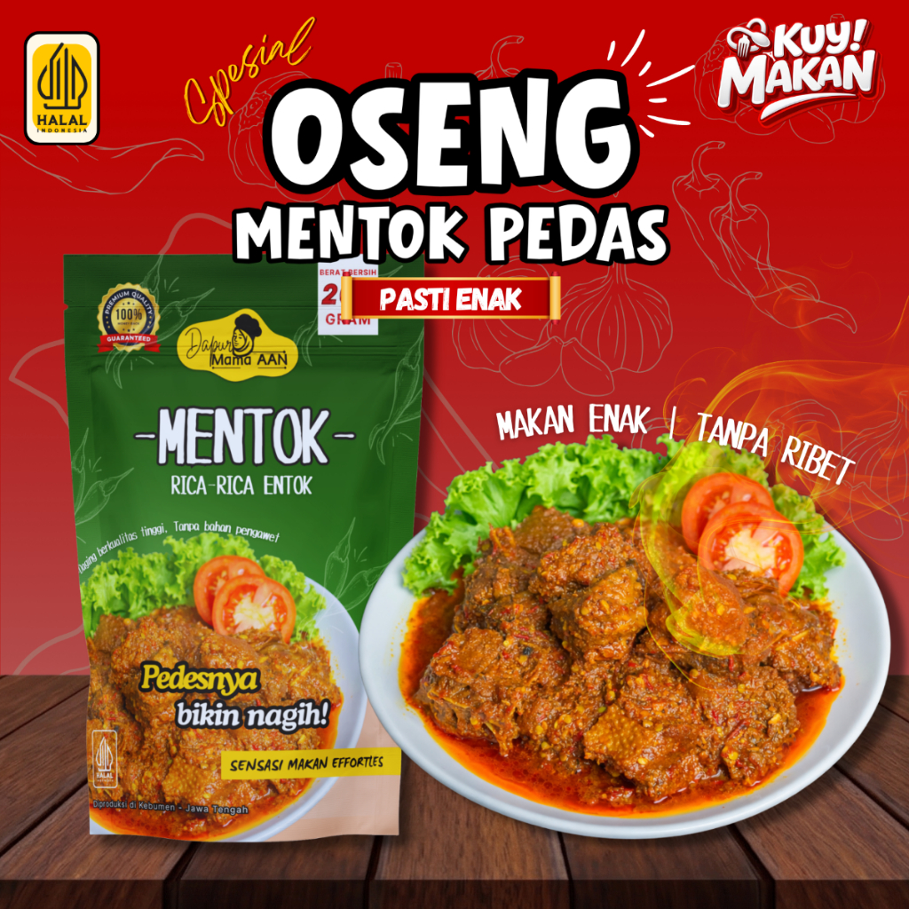Rica-Rica Mentok 200 Gram Instan Siap Makan Tanpa Pengawet