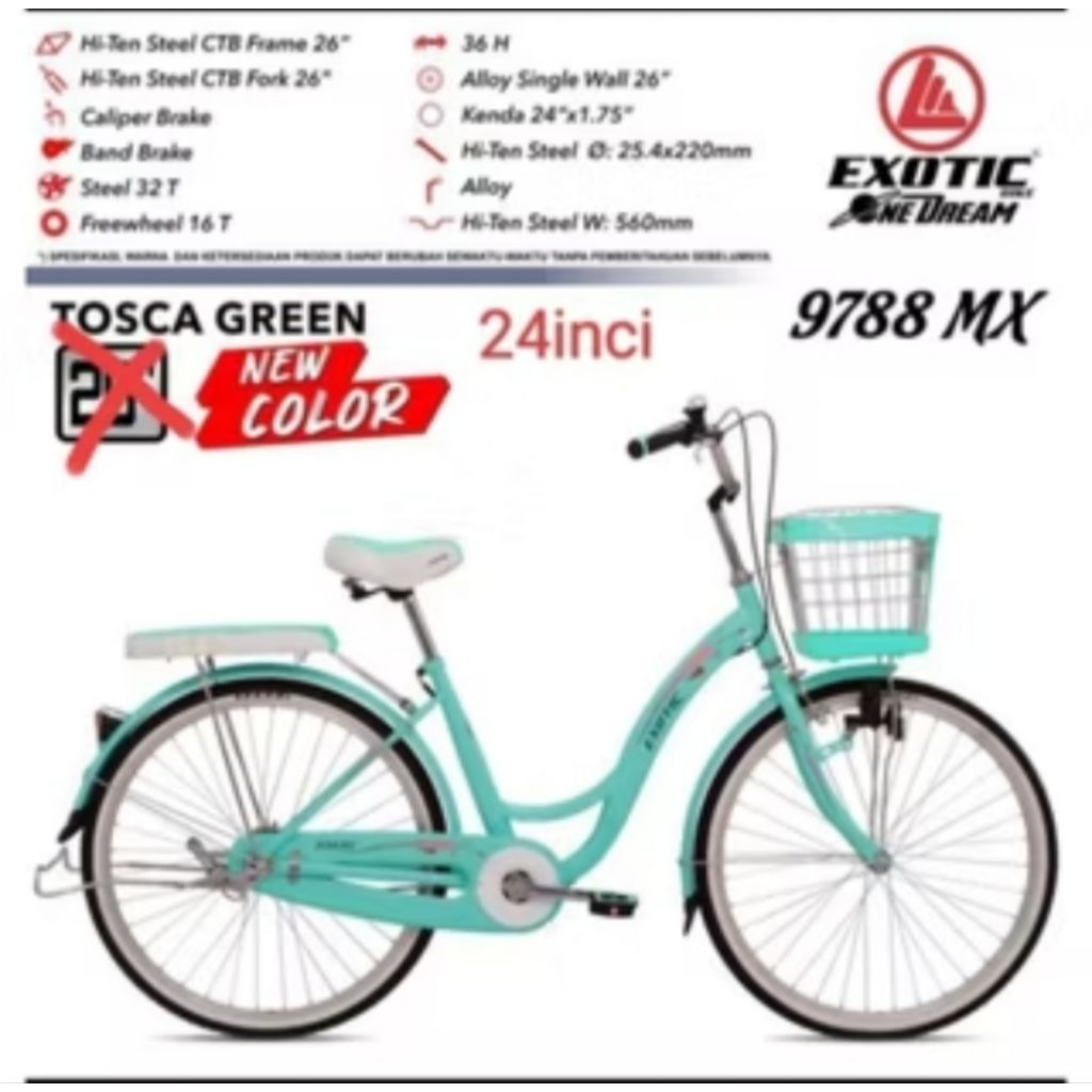 sepeda kota citybike exotic 9788MX 24 inci