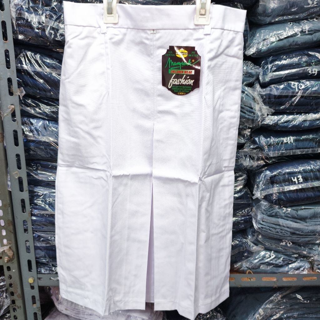 Rok Putih pendek SMA Rempel 1 Depan | Rok Paskibra Wanita