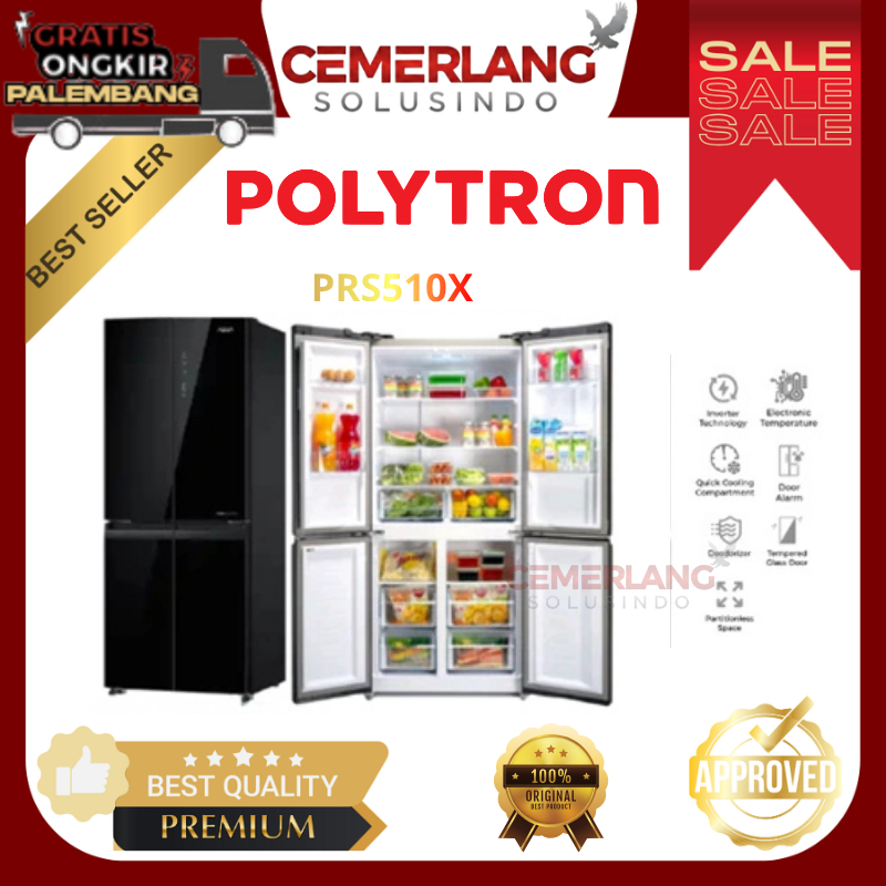 Kulkas Polytron Set By Side 4 Pintu PRS510X Kulkas 2 Pintu Polytron Kulkas Side By Side