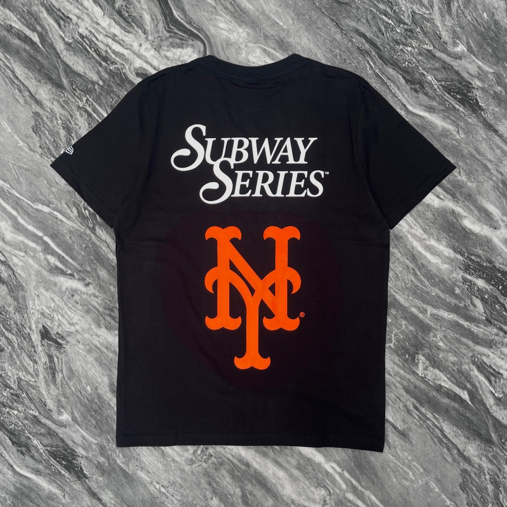 New York Yankees vs New York Mets New Era x Awake NY White Subway Series Tee Black