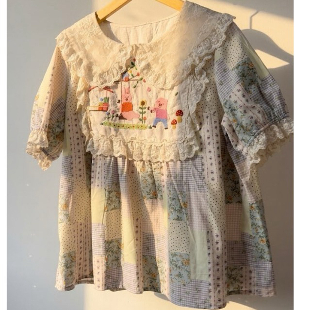 [READY STOCK] Vintage Patchwork Top by HYS BKK