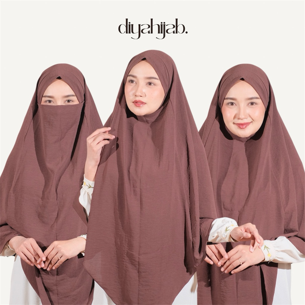 French Khimar Madina - French Khimar Crinkle Airflow Premium - Hijab Syari Crinkle Airflow - Hijab U