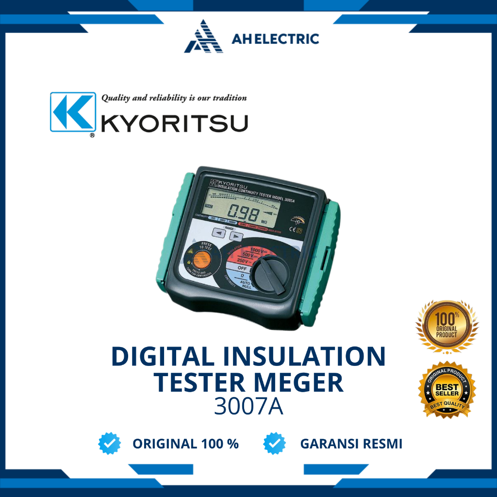 KYORITSU DIGITAL INSULATION TESTER MEGER 3007A | ALAT MEGER | Original KYORITSU