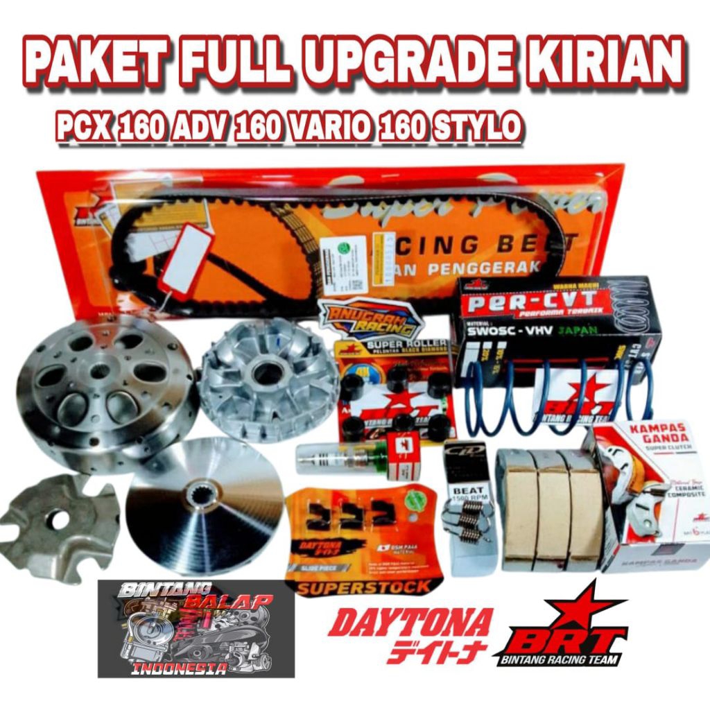 PAKET FULL UPGRADE CVT VARIO 160 PCX ADV STYLO NEW LED MANGKOK CUSTOM RUMAH ROLLER VANBEL KAMPAS GAN