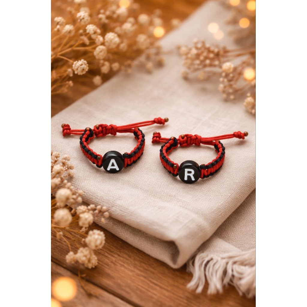 Cincin couple tali anyam inisial