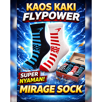 Flypower Mirage Kaos Kaki Olahraga Bulutangkis Unisex