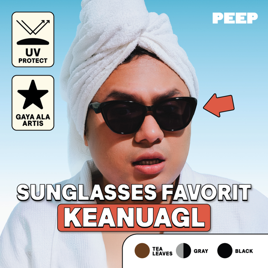 Peep Eyewear - Prody  Sunglasses | Kacamata Hitam Frame Cat Eye Unisex (Minus/Plus/Silinder)
