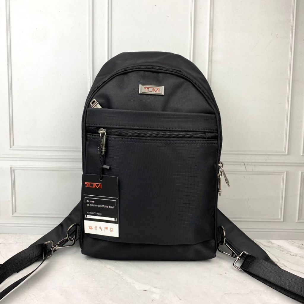 TAS SLINGBAG BODYBAG BRANDED PRIA T'M 5108 BLACK KANVAS IMPORT