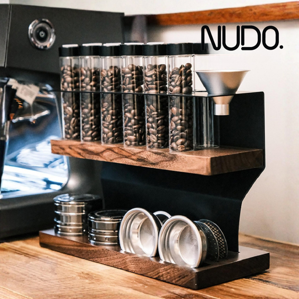 NUDO LAB Coffee Storage Tube Set - Tabung Kaca Display Penyimpanan Biji Kopi