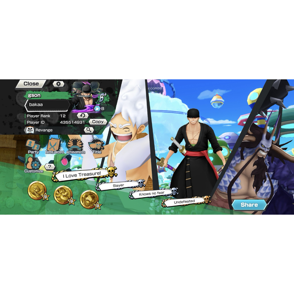 Akun One Piece Bounty Rush 4 Ex (IOS)