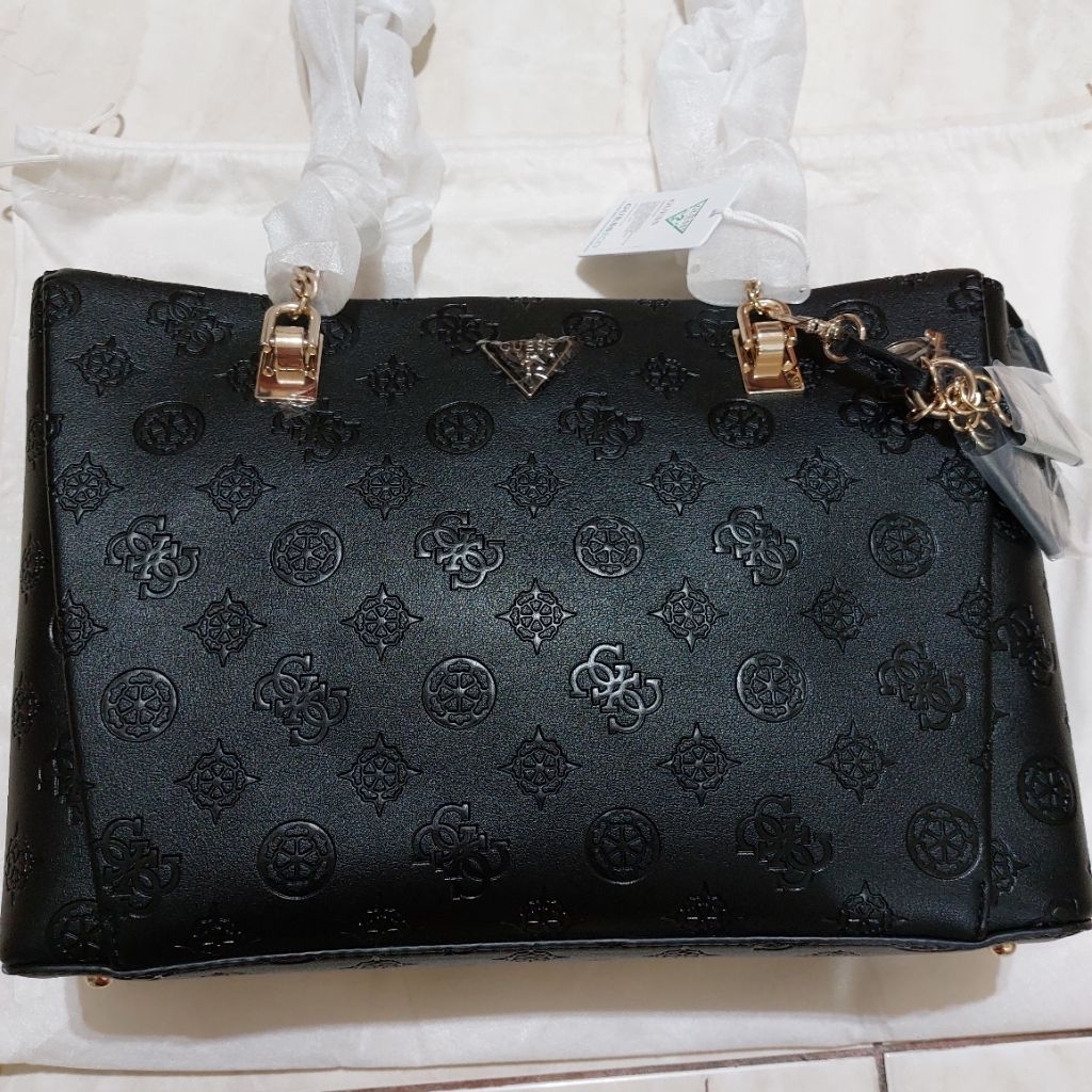 GUESS TISHA 3 COMP TOTE WOMAN - Color BLACK NEW ARRIVAL