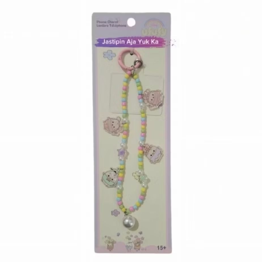 [READY] Gantungan Hp MINISO - Disney Ufufy Collection Beaded Phone Charm