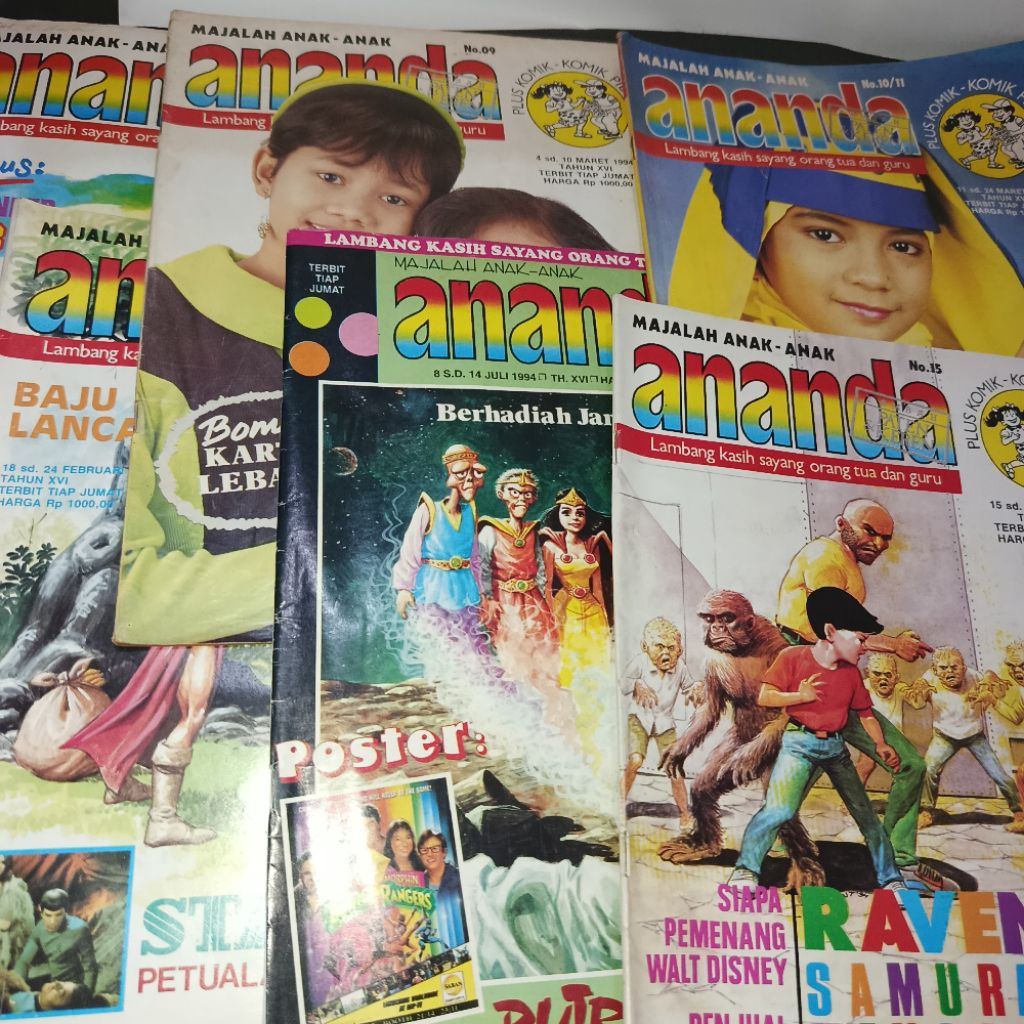 Majalah Anak-anak Ananda Lama Jadul Era 90-an | Koleksi Nostalgia & Bahan Craft (Paket Hemat)