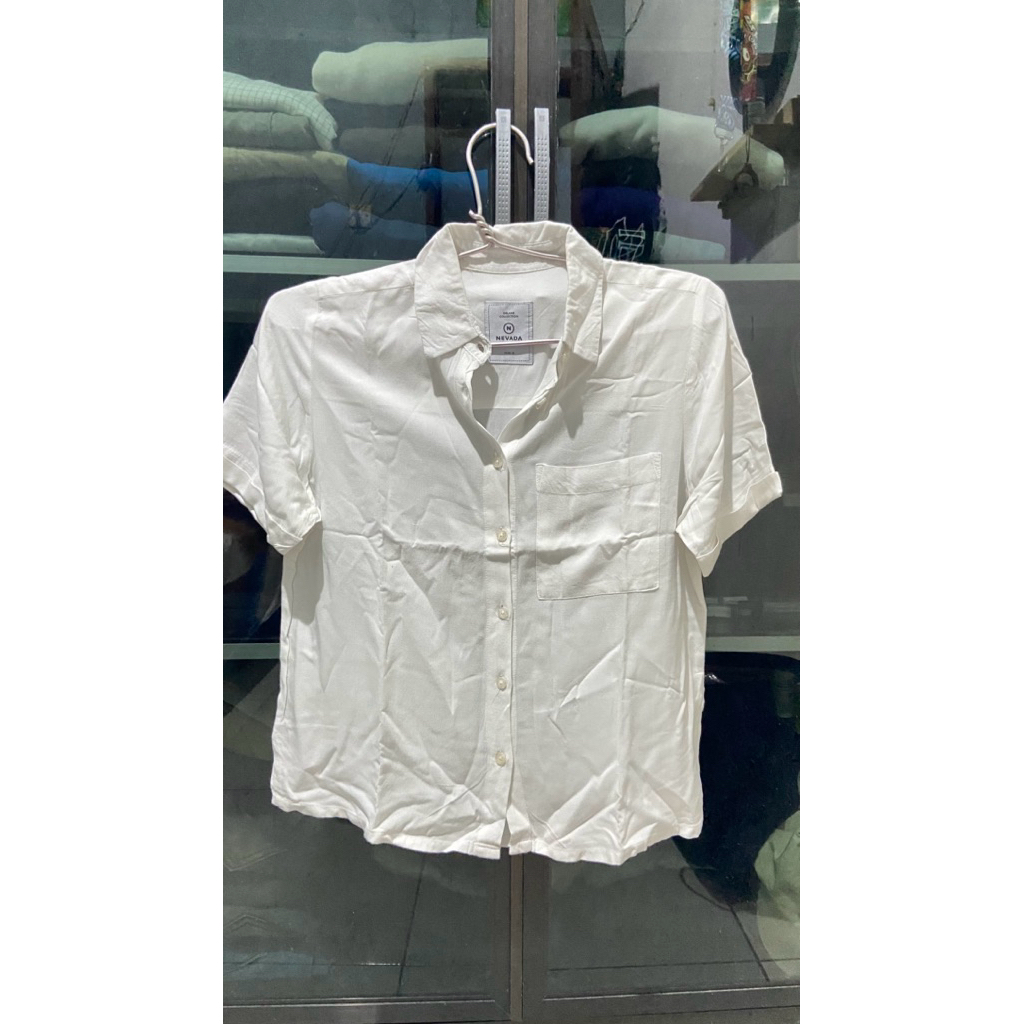 PL kemeja nevada katun rayon kemeja wanita rayon lengan pendek