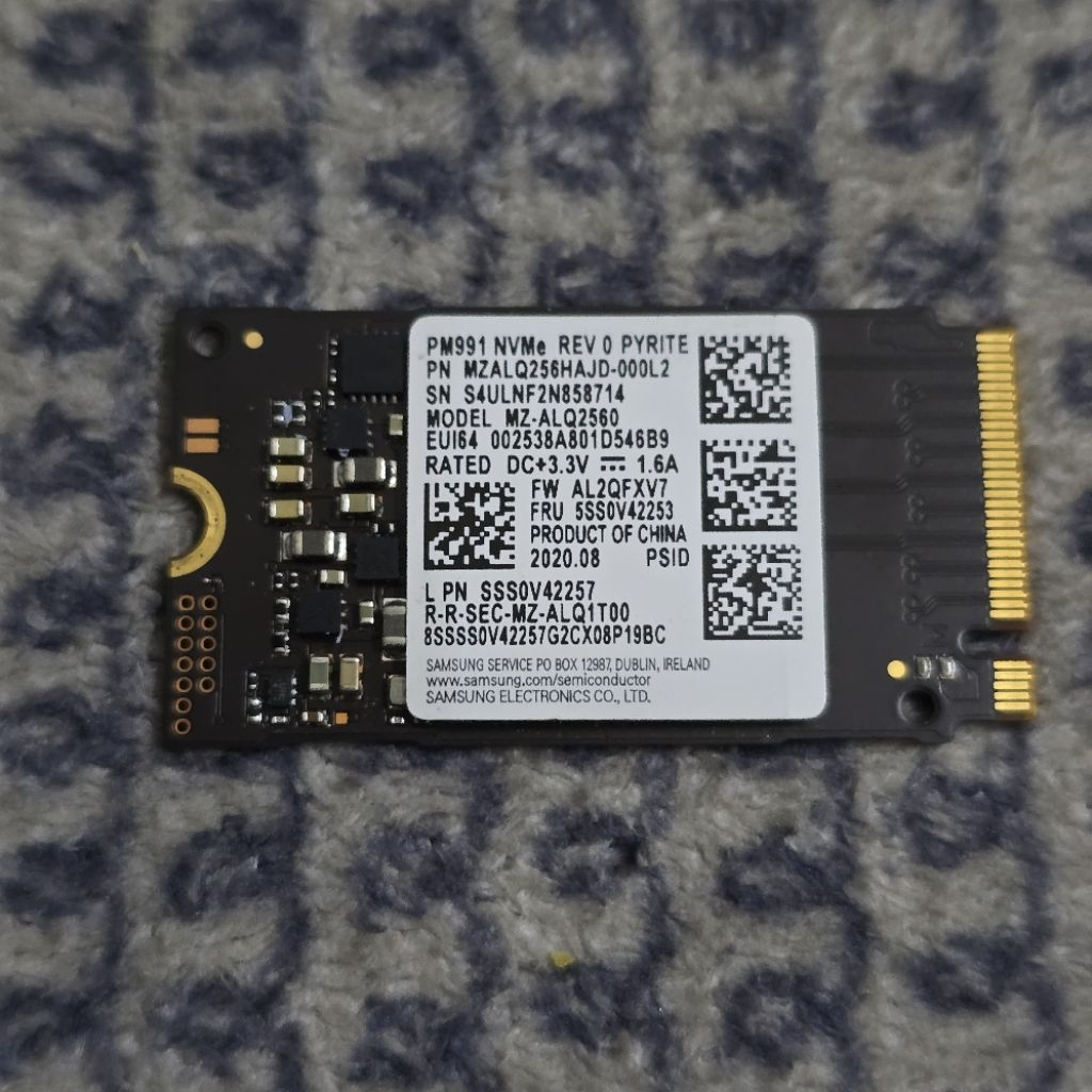 SSD M2 NVME 256GB 2242 SAMSUNG