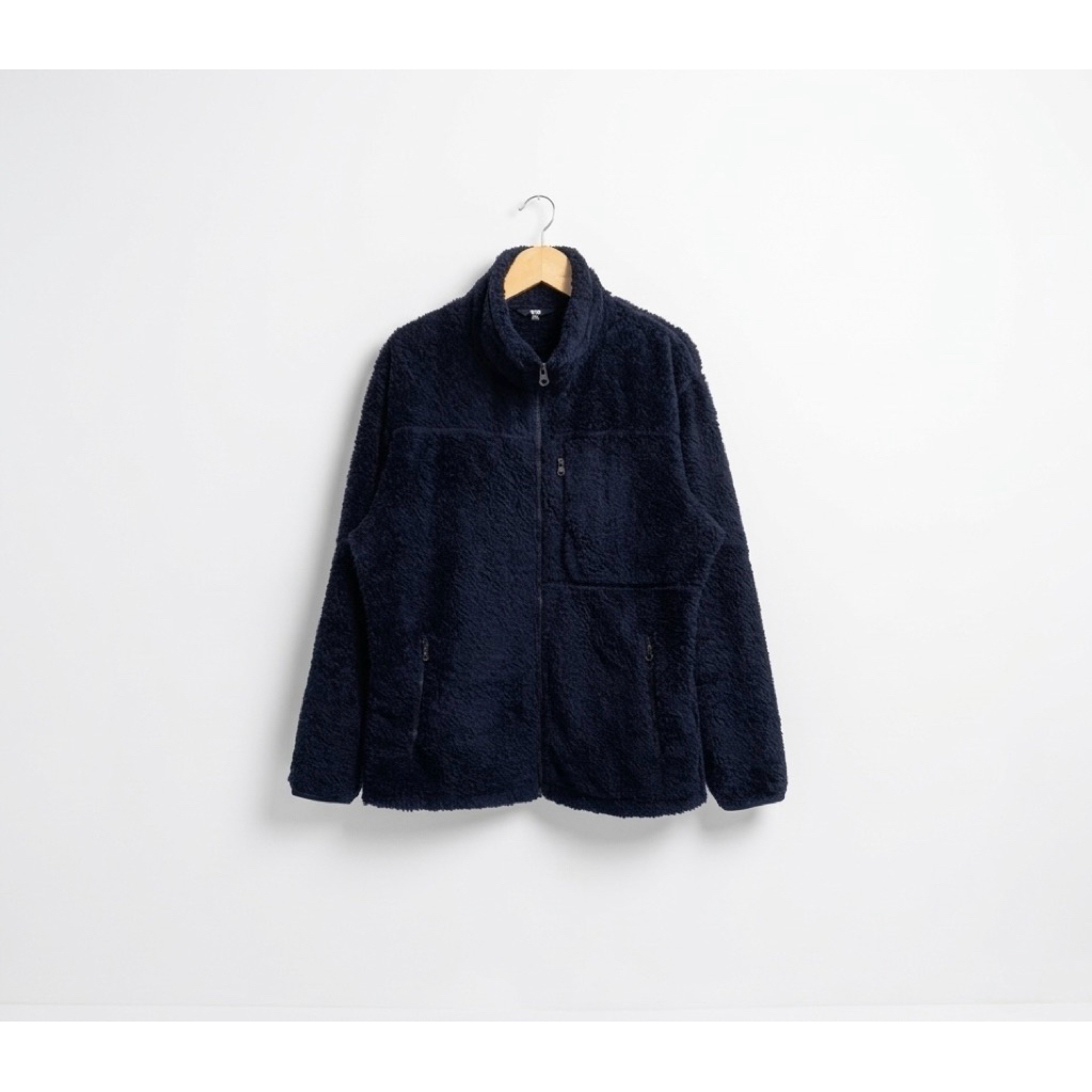 Jacket Ziper Uniqlo Sherpa - XL