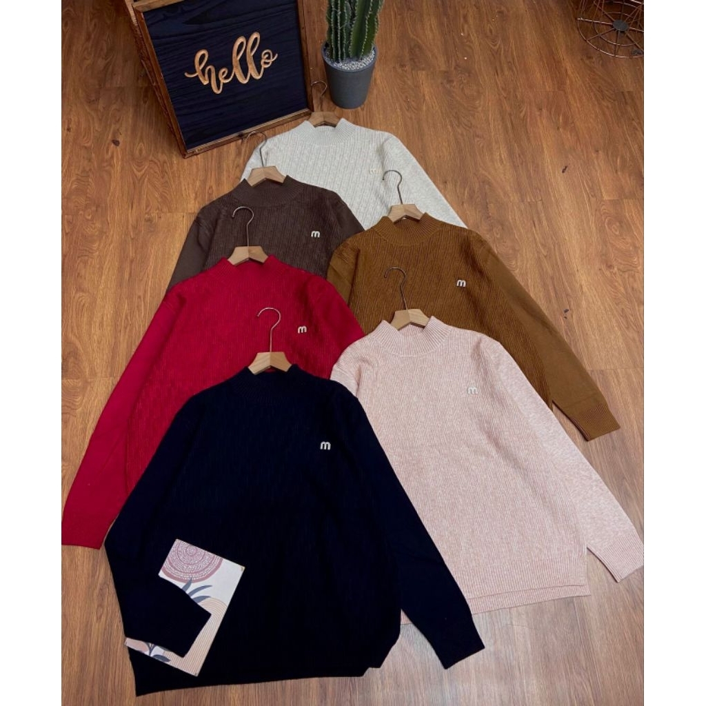 Real pic ORIGINAL dan TERMURAH Blouse Rajut tebal PREMIUM IMPORT / Atasan Oversize rajut PREMIUM But