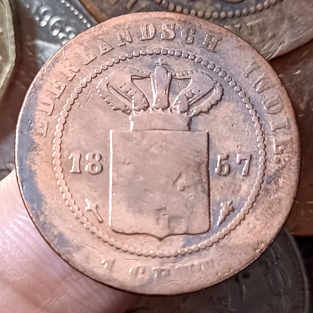Koin Kuno Bengol Nederlandsch Indie 1 Cent Tahun 1857