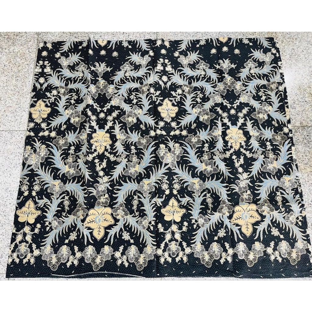 kain batik lawasan biru indigo motif klasik batik solo