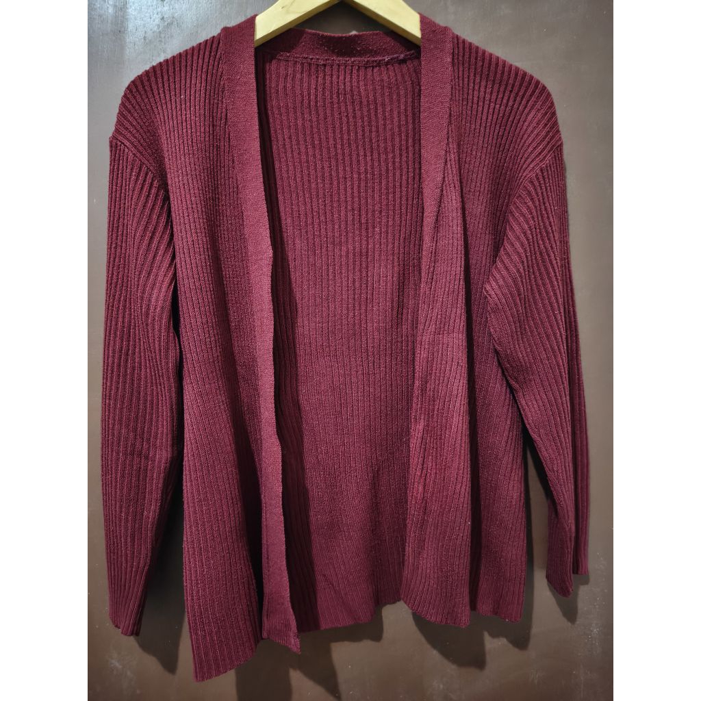 cardigan maroon