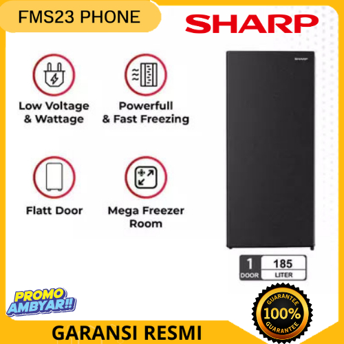 kulkas SHARP Freezer FJM 198A 8 Rak 185 Liter Kulkas Batu Es GARANSI RESMI FREE ONGKIR