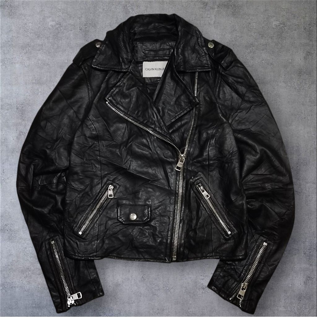 jacket kulit ramones luxury by calvin Klein scn brand original