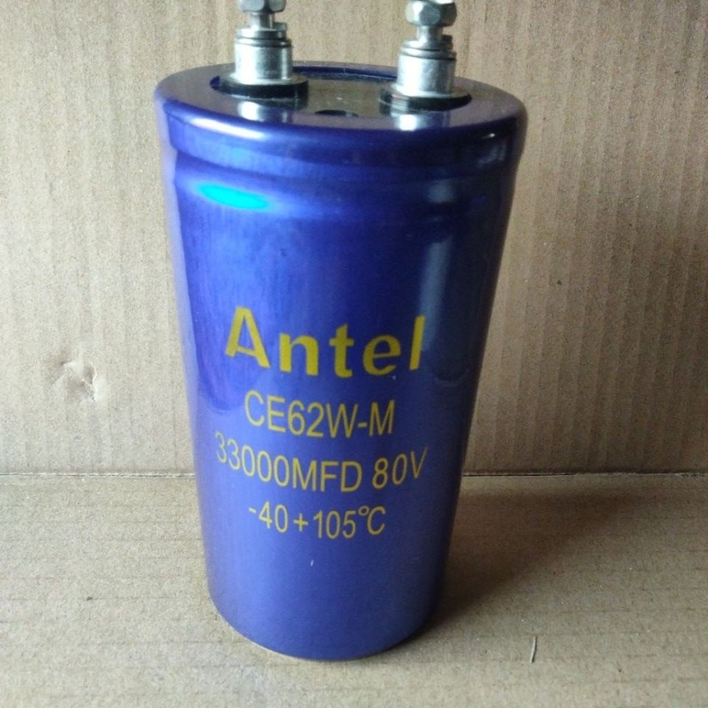 ANTEL KAPASITOR ELKO 33000MFD 80V ELCO 33000 UF 80V 33000UF 80 VOLT ORIGINAL KUALITAS BAGUS
