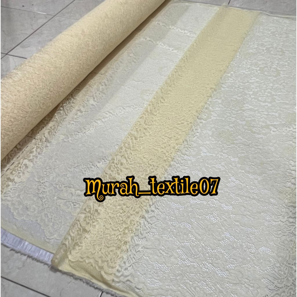 Kain Brokat Lace Cornelly gliter Premium/Kain Brokat meteran
