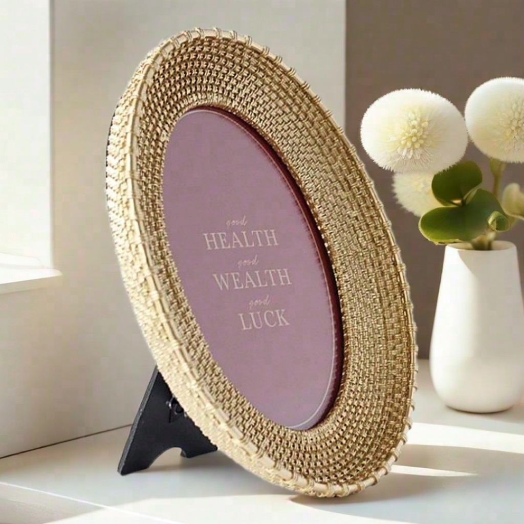 Photo Frame Oval Gold / Bingkai Foto Oval Gold - PF-138