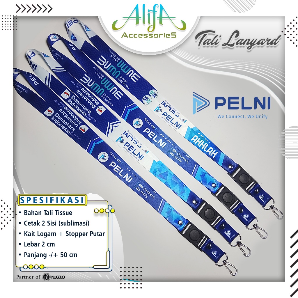 TALI LANYARD GANTUNGAN ID CARD/HP/KUNCI/DLL.. PELNI