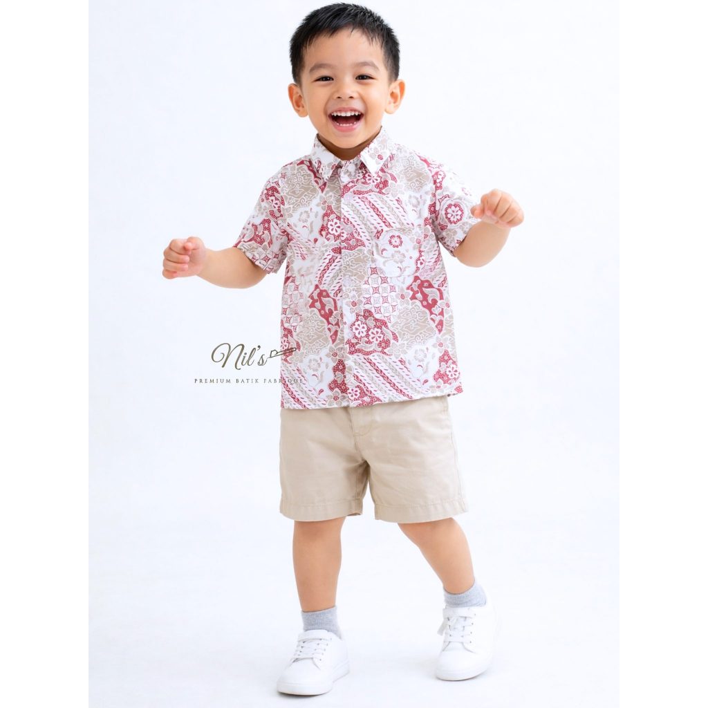 Hem Batik Anak Laki-Laki / Kemeja Lengan Pendek Batik Anak Laki-Laki / Hem Batik Kids / Kemeja Batik
