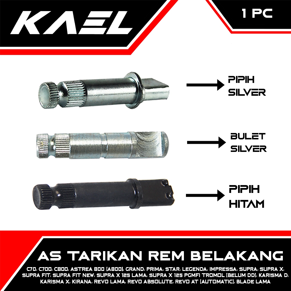 IND Onderdil As Tarikan Belakang C70 & C700 & C800 & Astrea 800 & Grand & Prima & Star & Legenda & I