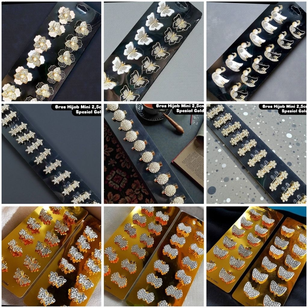 Lusinan Bros Hijab / Bros Dagu Mata / Bros Korea / Bros Pin Lusinan