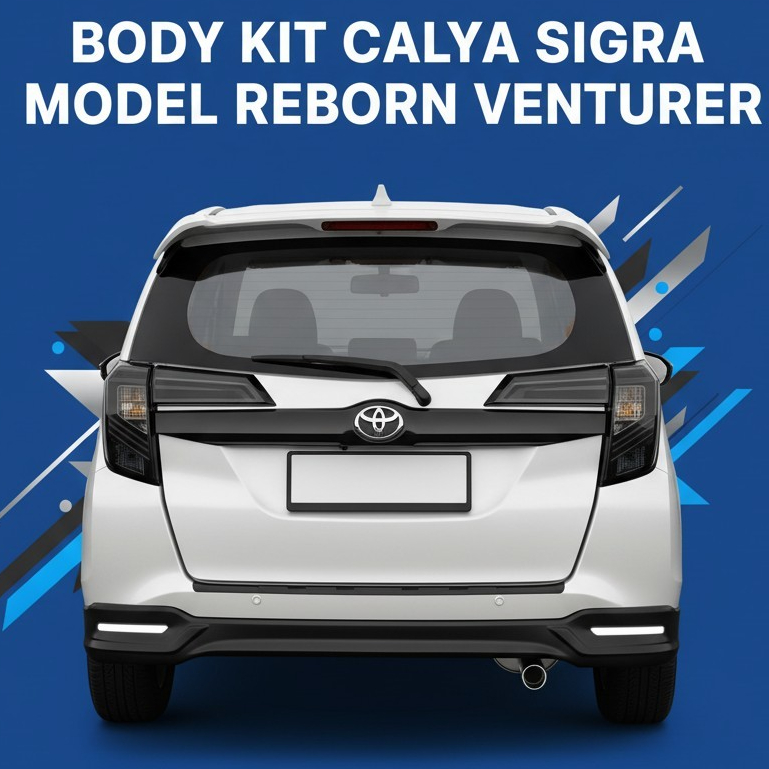 [NEW READY STOK] Bodykit Calya Sigra Model Venturer Belakang Warna Dasar Hitam Doff Grade-A