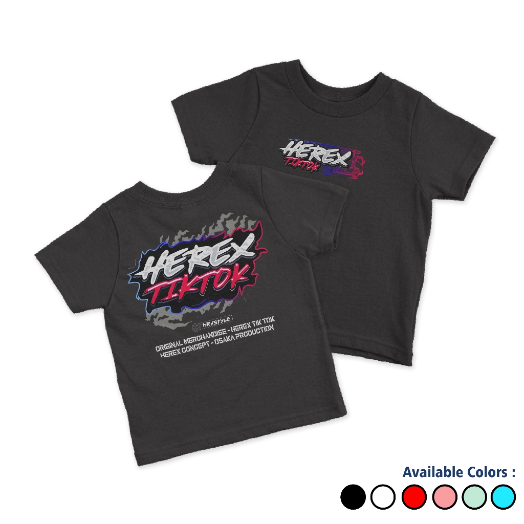 Kaos Anak Fashion Herex Tiktok  Baju Atasan Anak Laki Laki Perempuan Distro Umur  3 4 5 6 7 8 9 10 1