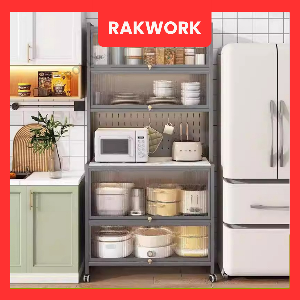 RAKWORK  LEMARI DAPUR LEMARI PIRING MINIMALIS RAK DAPUR MODERN