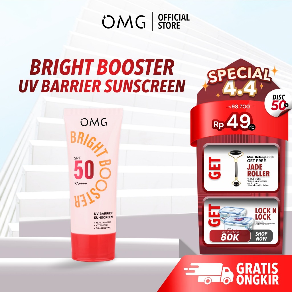 OMG OH MY GLOW UV Barrier Sunscreen SPF 50 PA++++  - Sunscreen - Mencerahkan dengan kandungan Serum 