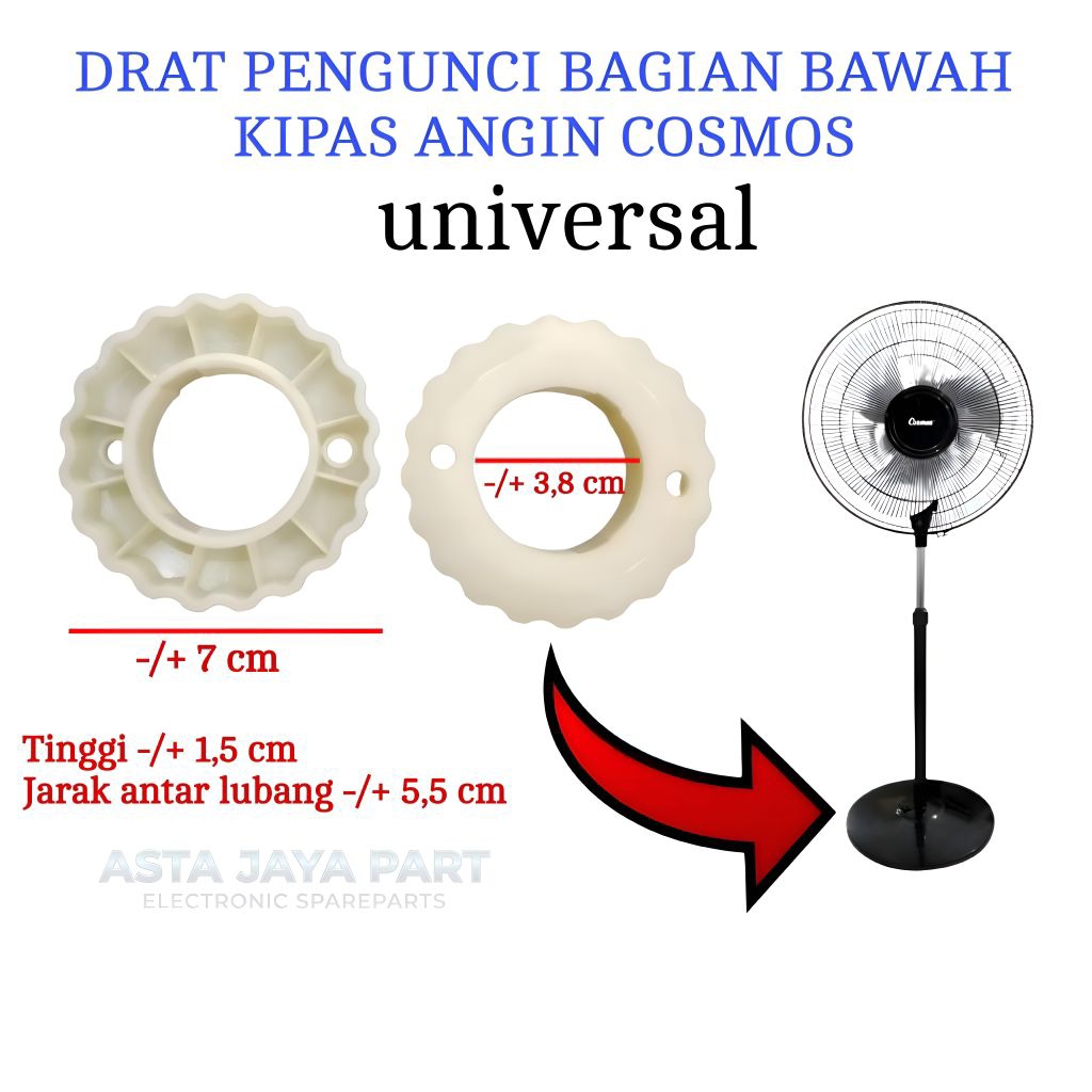 Drat Pengunci Bagian Bawah Kipas Angin Cosmos Universal