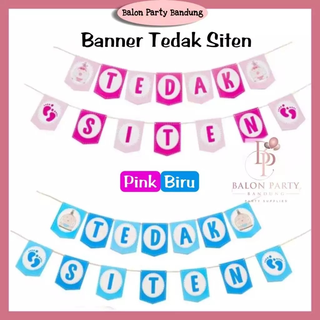 BALON PARTY Banner Tedak Siten / Bunting Flag