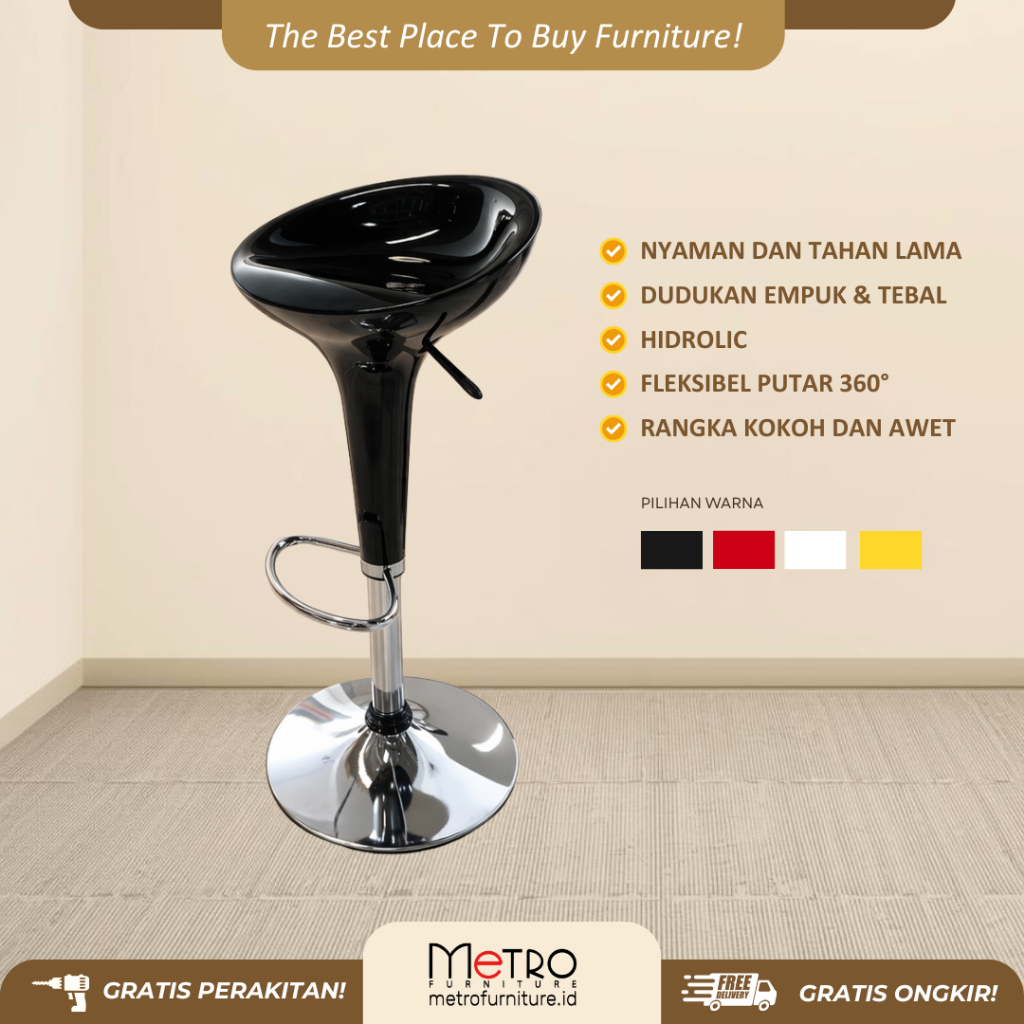Metro Kursi barstool hidrolik kursi bar kursi cafe kursi kitchenset kursi minimalis Kursi Bar KRS 00